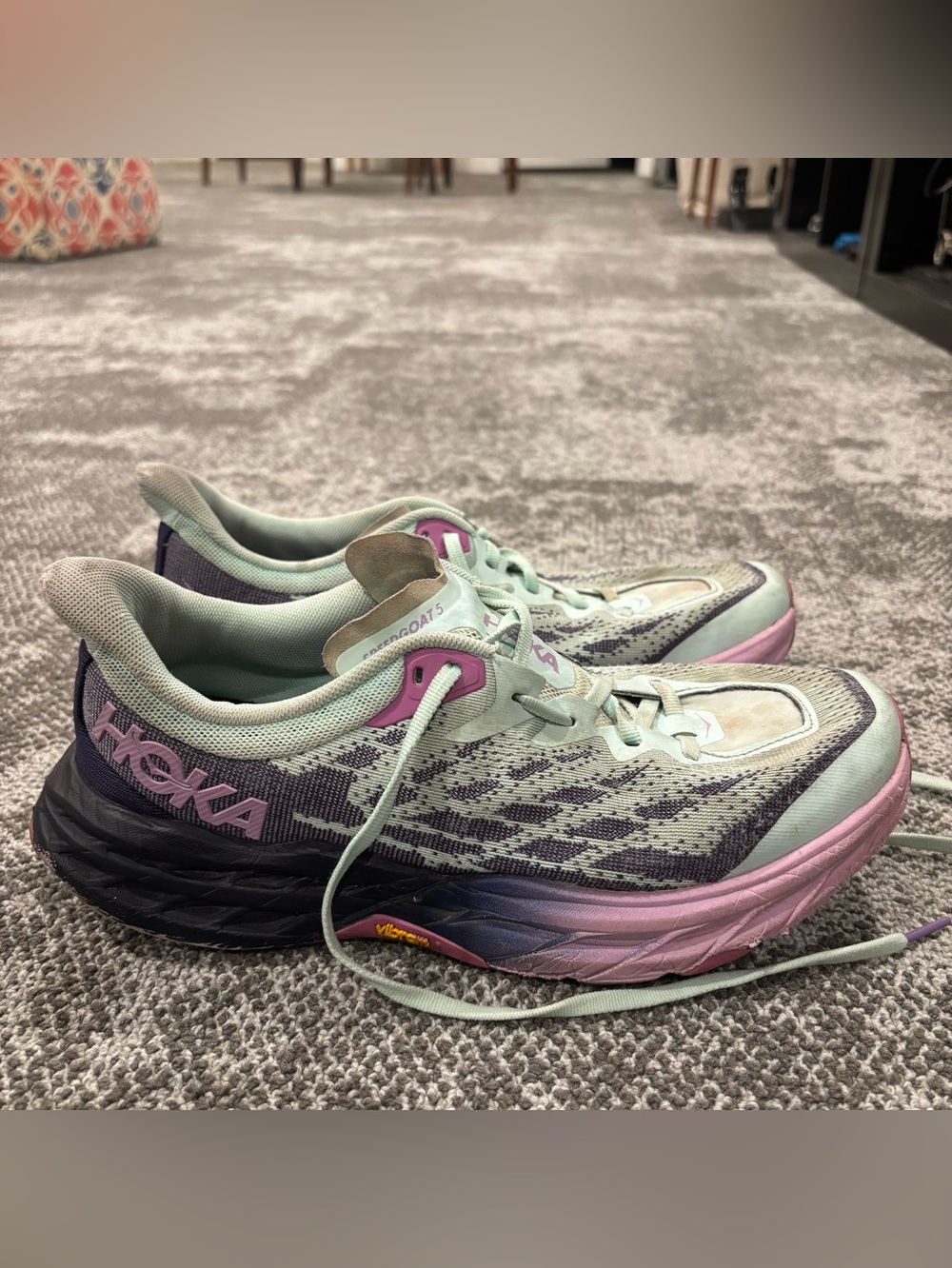 Hoka One One Speedgoat 5 Sunlit Ocean Night Shoes Womens U.S. 9.5B